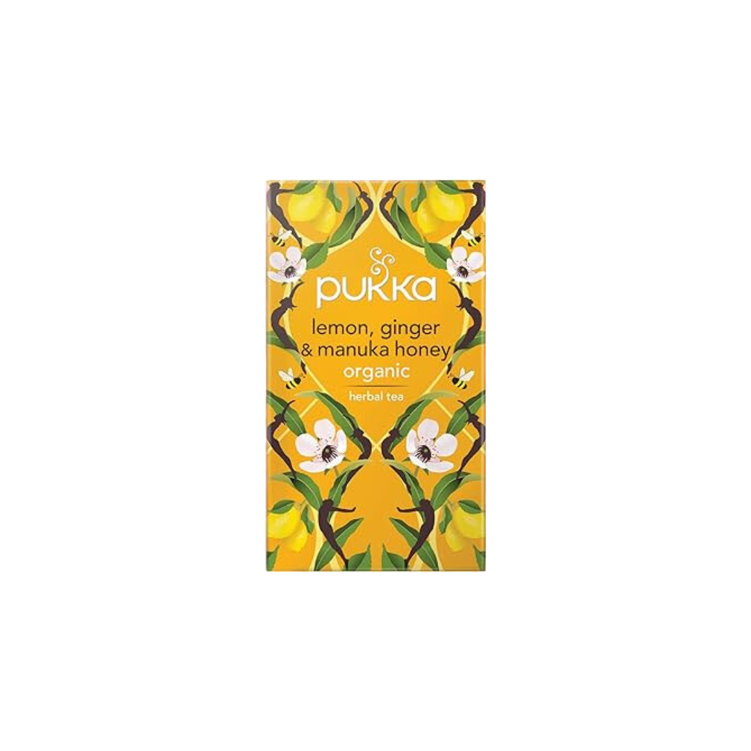 Pukka Organic Lemon, Ginger & Manuka Honey 20 Herbal Tea Sachets 40g