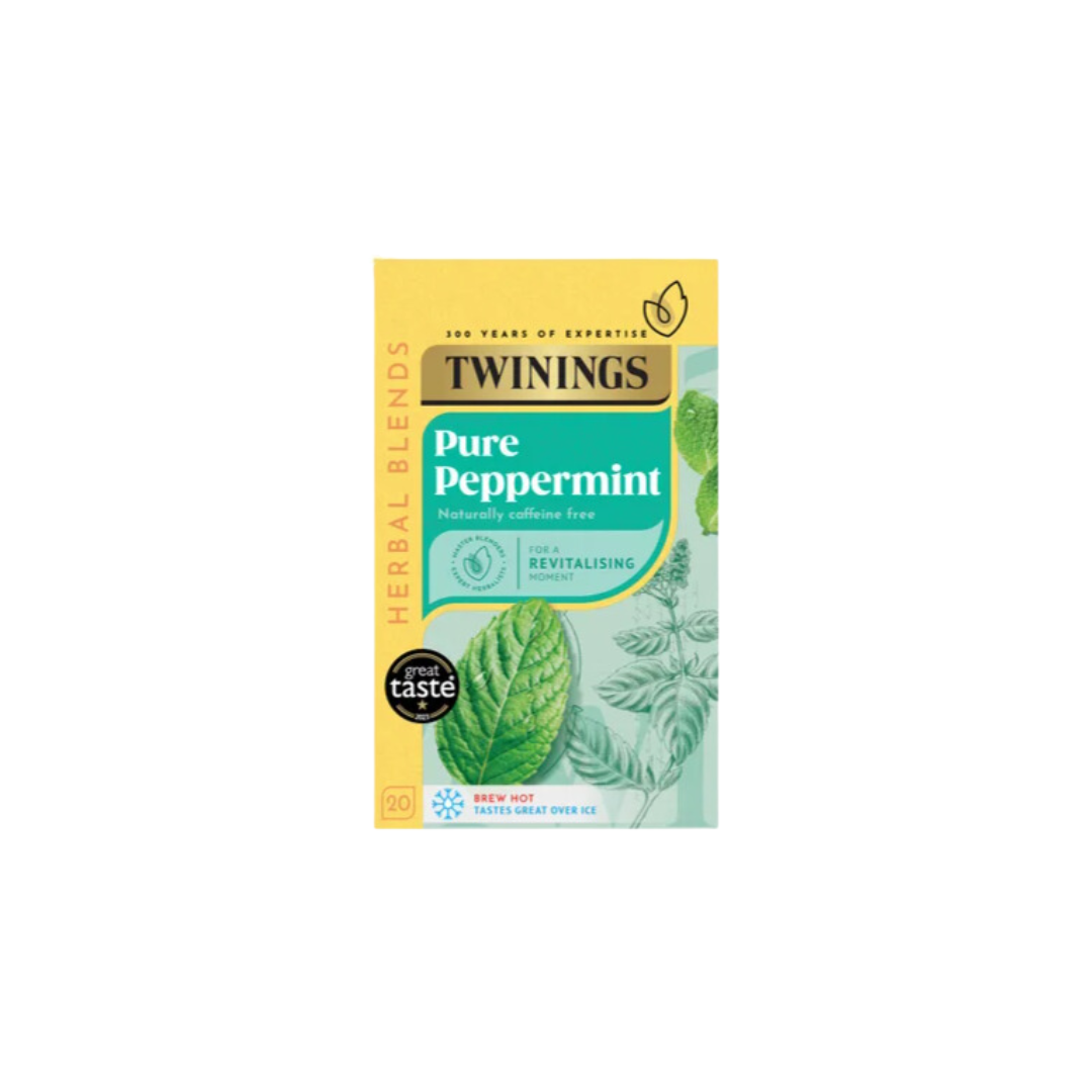 Twinings Pure Peppermint 20 Single Tea Bags 40g