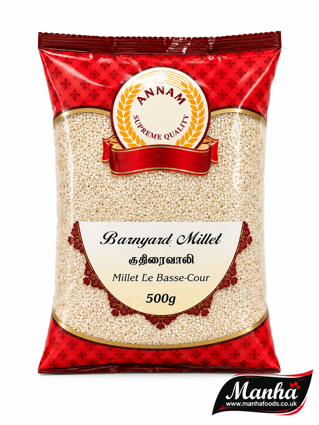 Annam Barnyard Millet 500g | Premium Barnyard Millet | Gluten-Free Ancient Grain | Manha Foods