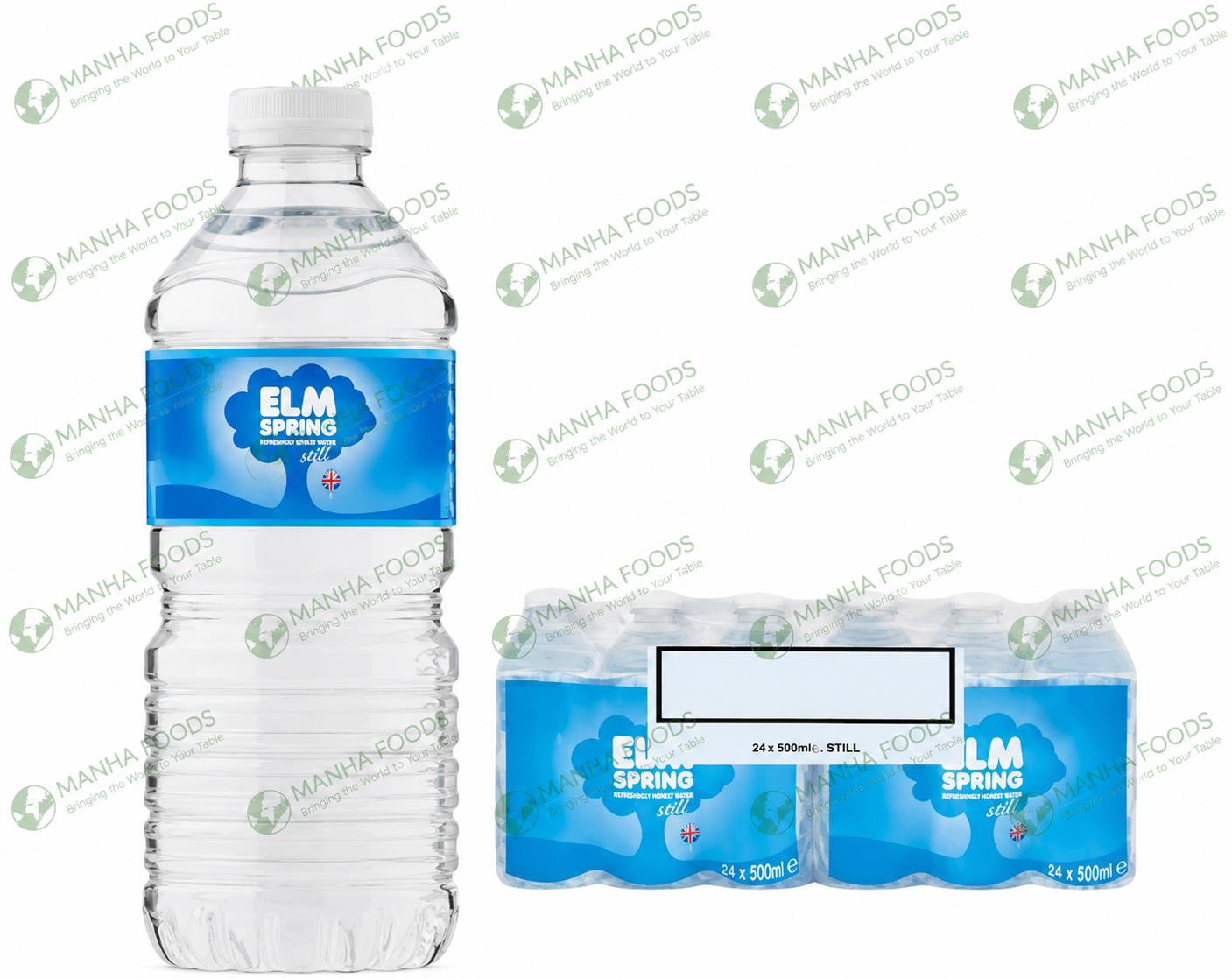 Elm Spring Still Natural Mineral Water 24 x 500ml | Bottled Drinking Water