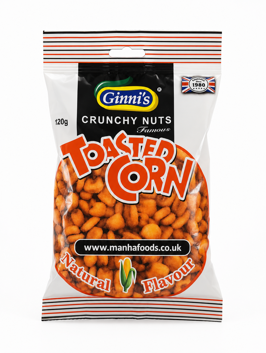 Ginni's Crunchy Nuts Toasted Corn 120g