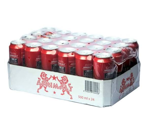 Afrimalt Non-Alcoholic Malt Drink – 500ml Can