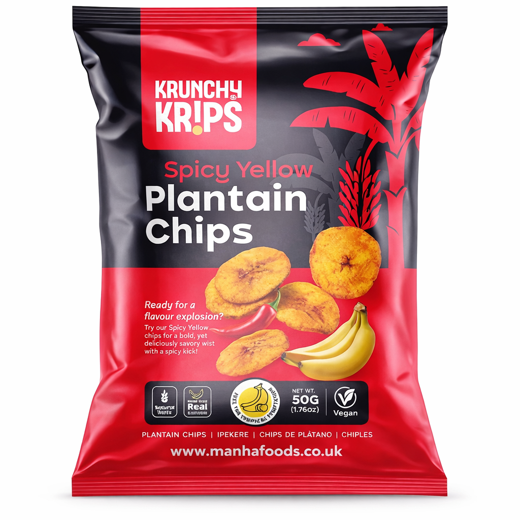 Krunchy Krips Plantain Chips – Crunchy, Vegan, Gluten-Free Snack