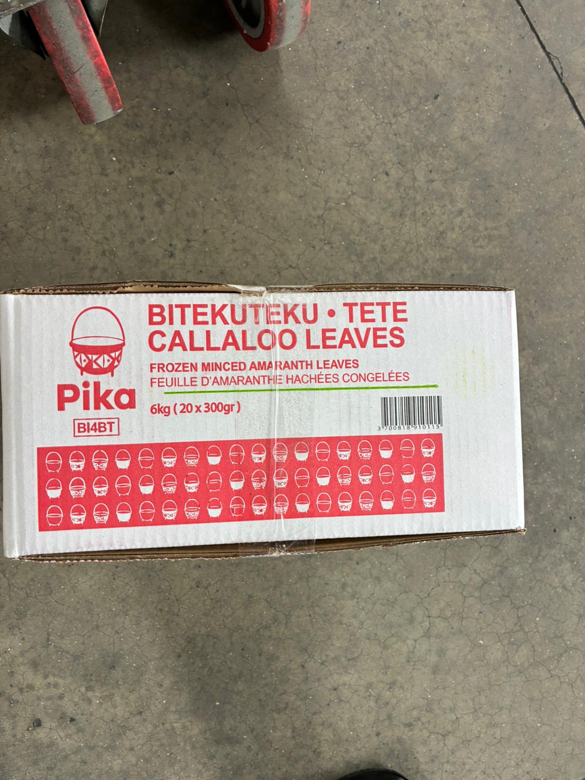 Frozen Callaloo Leaves (Bitekuteku / Tete) – Minced Amaranth Leaves