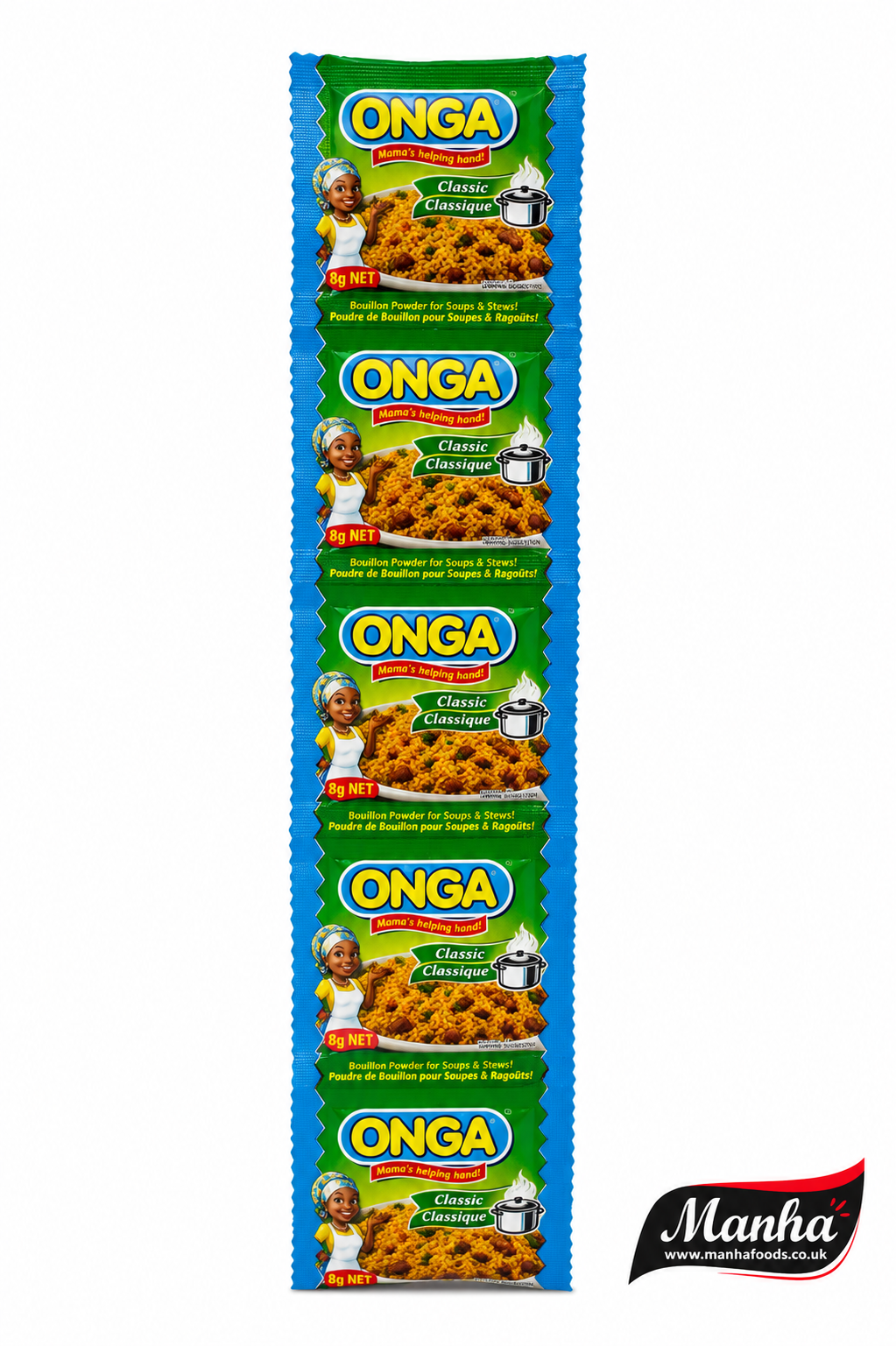Onga Classic Bouillon Powder 8g x 10 Sachets | African Seasoning | Manha foods