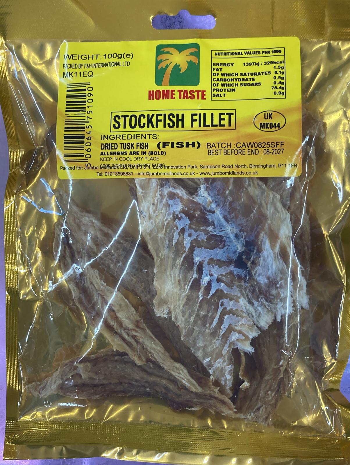 Stockfish Fillet 100g – Premium Dried Tusk Fish