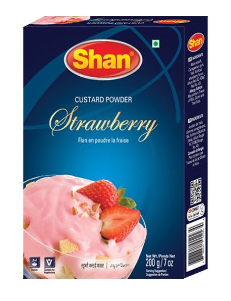 SHAN STRAWBERRY CUSTARD POWDER 200G
