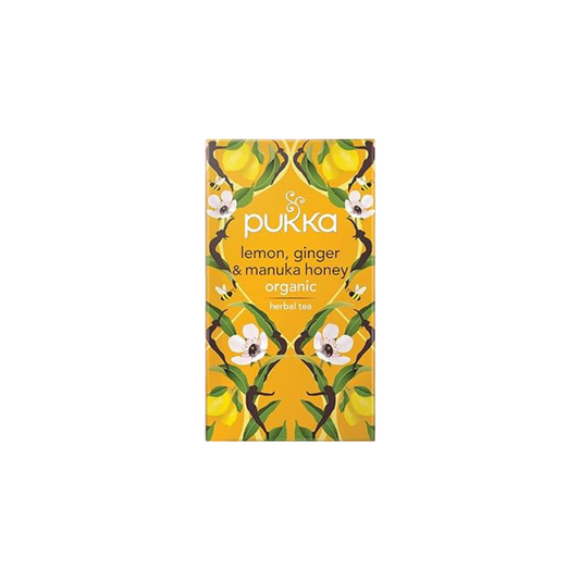 Pukka Organic Lemon, Ginger & Manuka Honey 20 Herbal Tea Sachets 40g