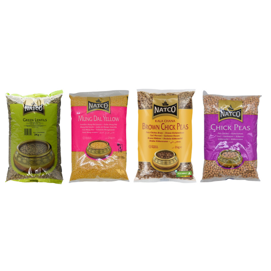 Green Lentils, Mung Dal Yellow, Brown Chickpeas, Chickpeas - Premium Quality Pulses for Healthy Cooking