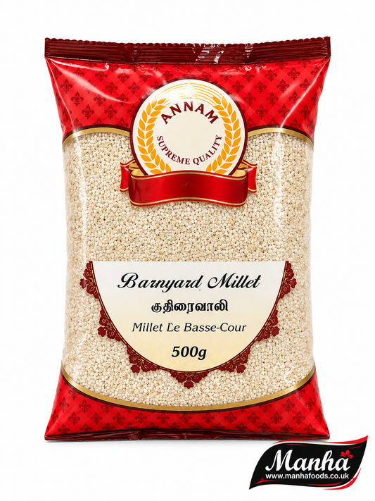 Annam Barnyard Millet 500g | Premium Barnyard Millet | Gluten-Free Ancient Grain | Manha Foods