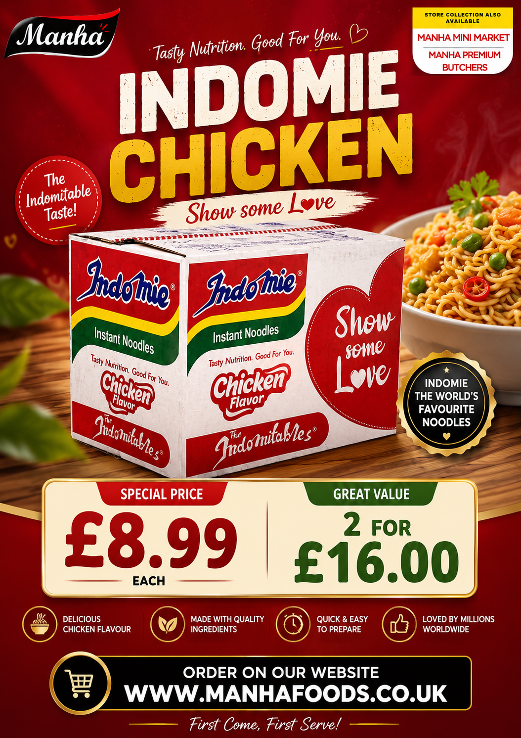 Indomie Chicken flavour Instant Noodles Nigerian - 40 Packets