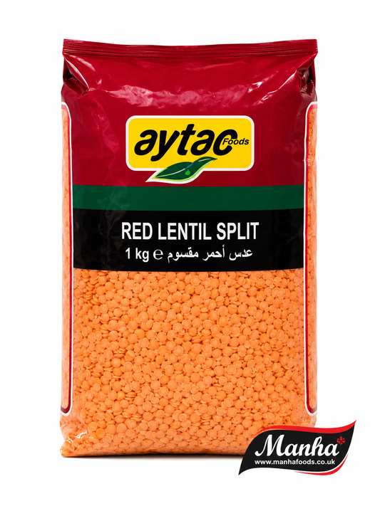 Aytaç Red Split Lentils 1kg | Premium Red Lentils | High Protein & High Fibre | Manha Foods