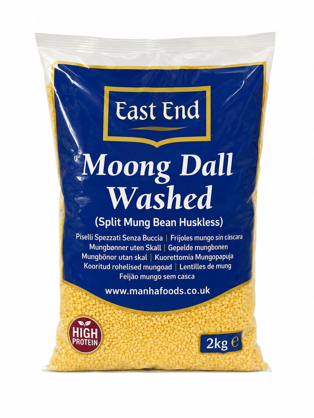 East End Moong Dal Washed (Split Mung Beans Huskless) 2kg