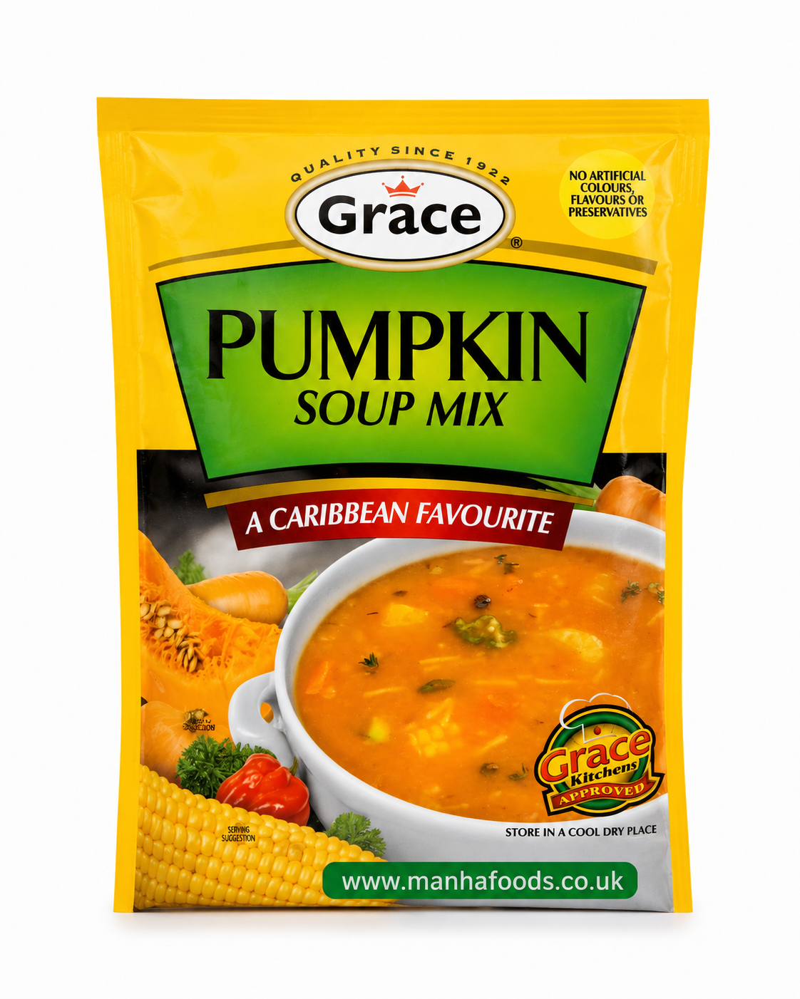 Grace Pumpkin Soup Mix – Authentic Caribbean Pumpkin Flavoured Instant Soup | Quick & Easy Comfort Meal
