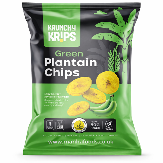 Krunchy Krips Plantain Chips – Crunchy, Vegan, Gluten-Free Snack