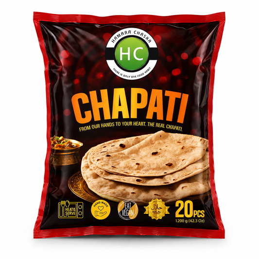 HC Chapati 20 Pieces (1.2kg) | Authentic Halal Frozen Chapati | Vegan Friendly