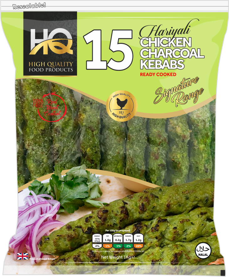 Hariyali Chicken Charcoal Kebabs (15 pieces)