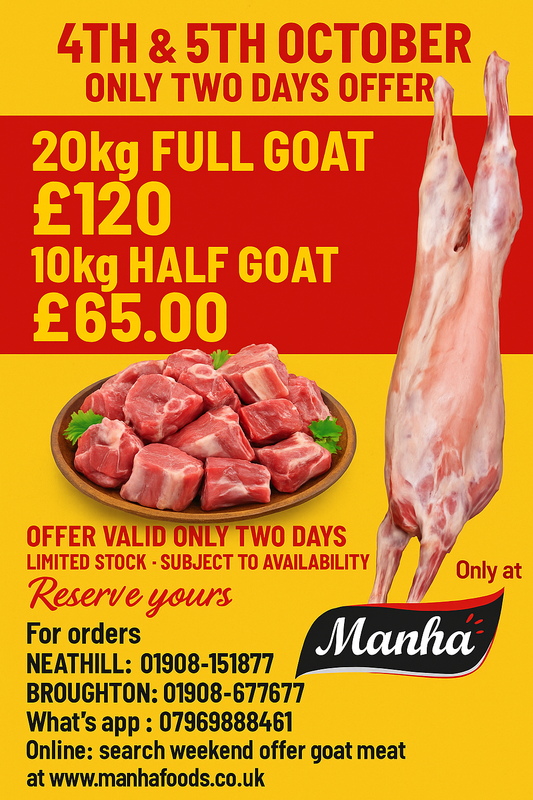 Goat meat weekend offer ... only collection 20kg £120.00