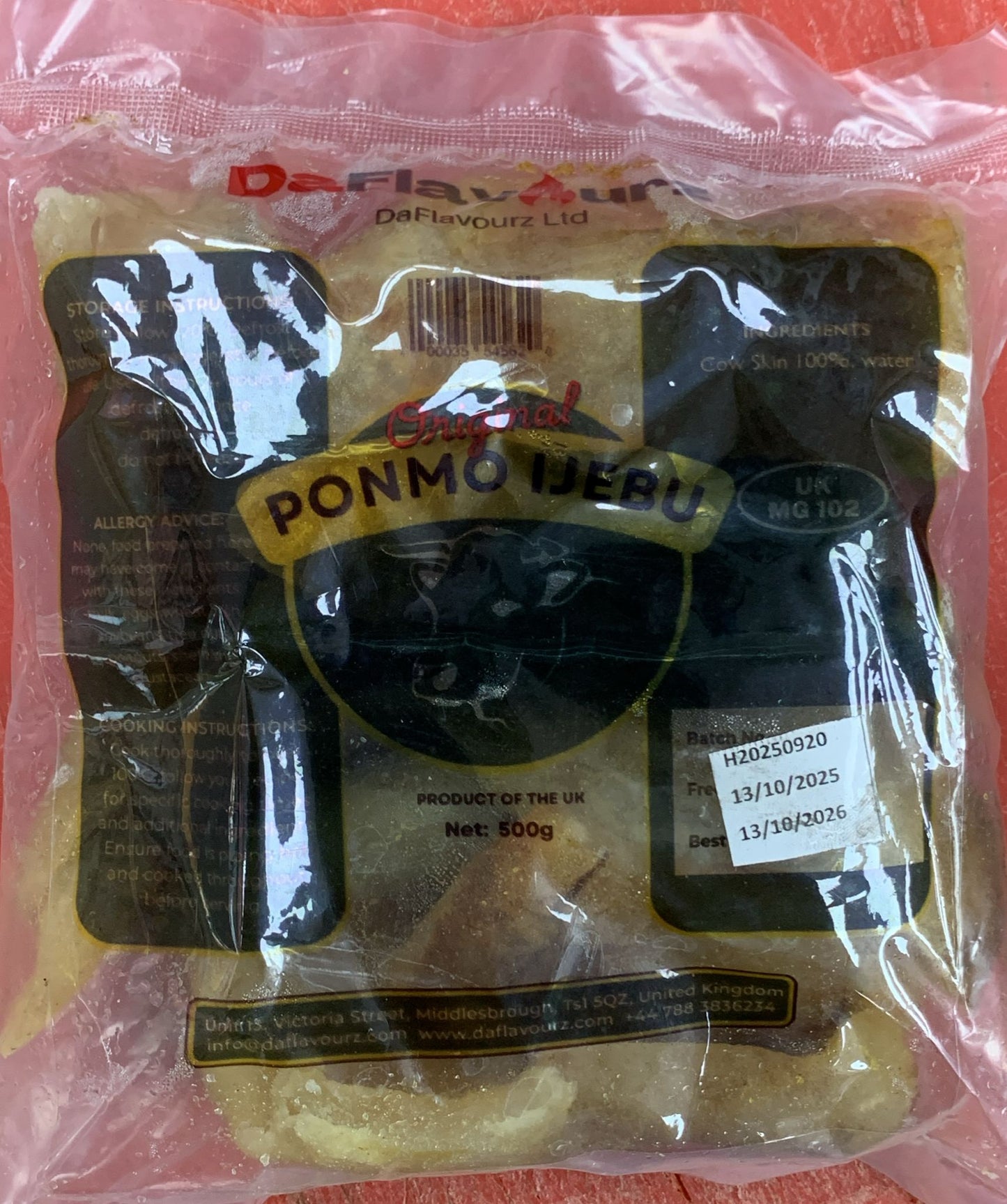 Original Ijebu Ponmo 500g pack| Authentic Flamed Cow Skin