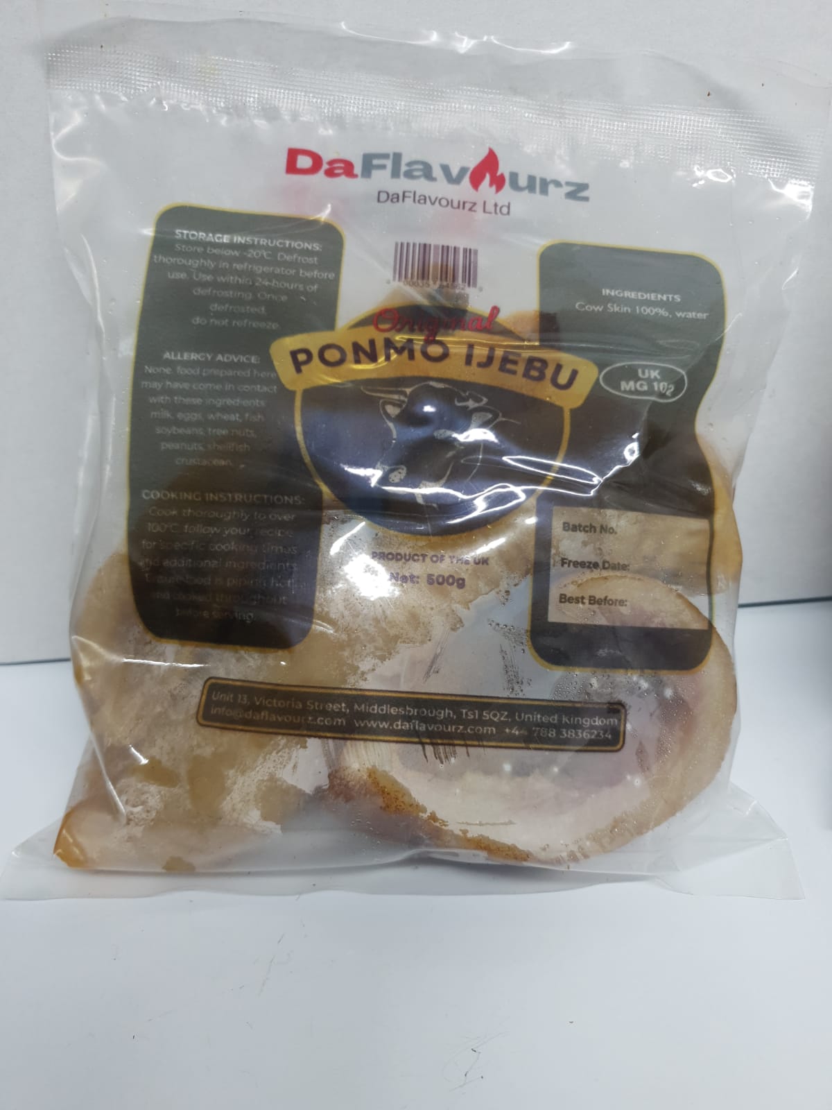 Original Ijebu Ponmo 500g pack| Authentic Flamed Cow Skin