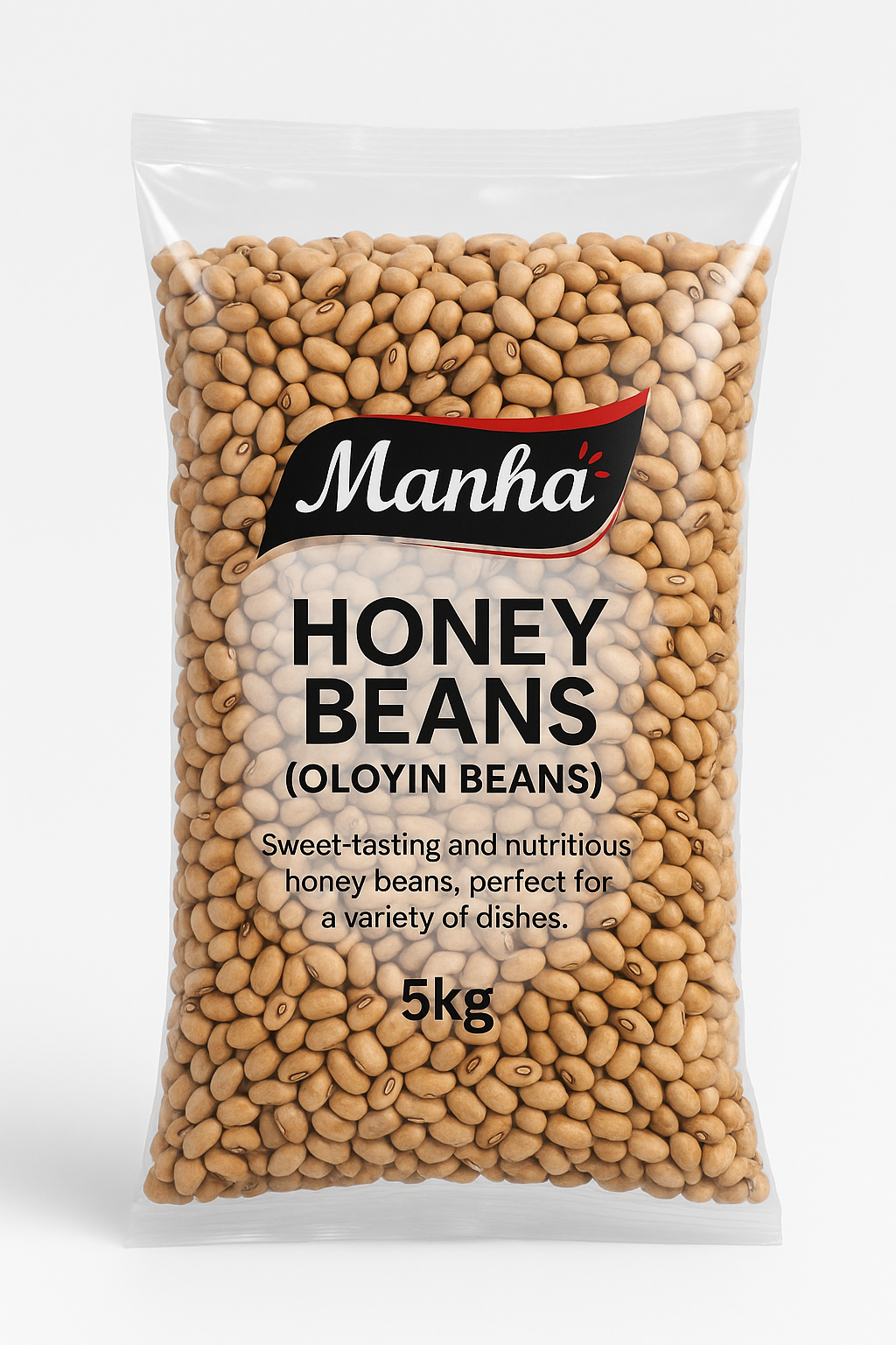 Manha Honey Beans (Oloyin Beans) 5kg – Premium Nigerian Sweet Beans