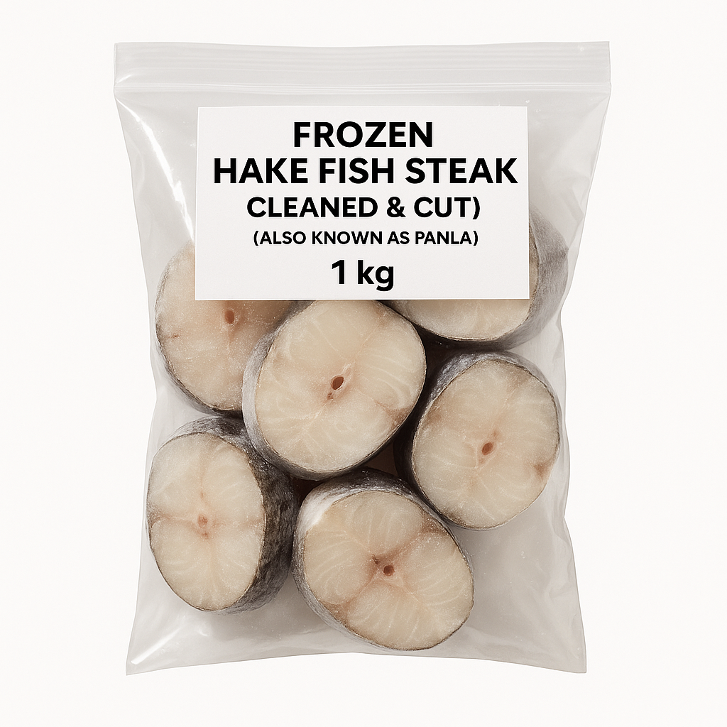 Frozen Hake Fish Steak – Cleaned & Cut 1kg Pack (Also Known as Panla)