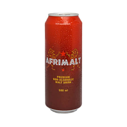 Afrimalt Non-Alcoholic Malt Drink – 500ml Can