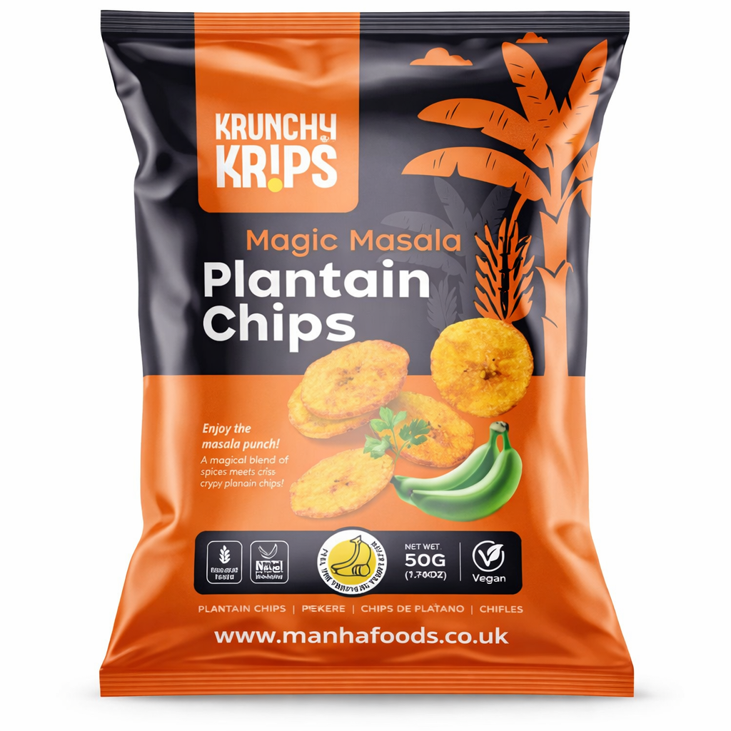 Krunchy Krips Plantain Chips – Crunchy, Vegan, Gluten-Free Snack