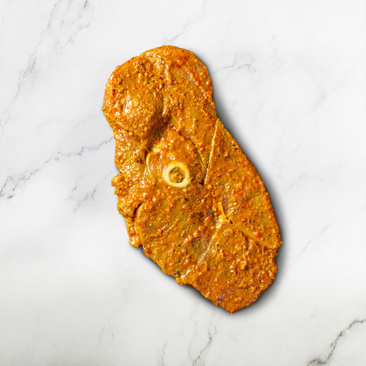 Marinated Halal Mutton Leg Steak with Bone (1 Pack)