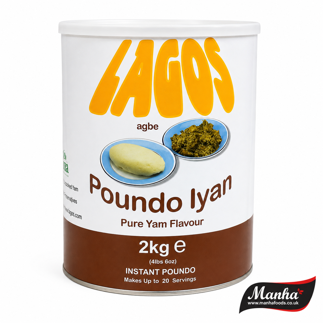 Lagos Poundo Iyan Pure Yam Flavour 2kg | Instant Pounded Yam