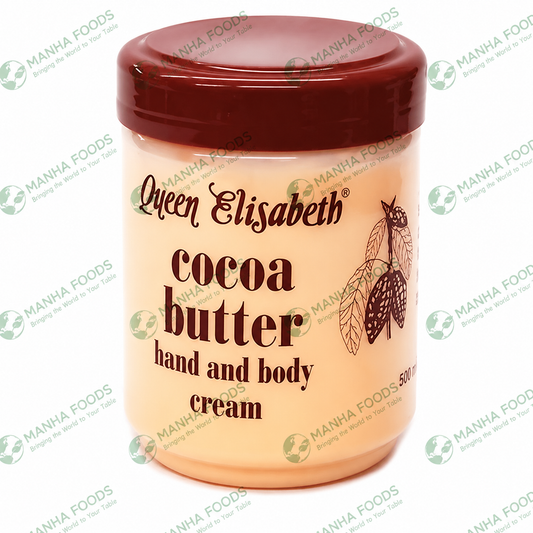 Queen Elisabeth Cocoa Butter Hand & Body Cream 500ml | Deep Moisturising Skin Care