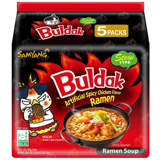 Samyang hot chicken ramen stew type

Buldak stew ramen

spicy Korean noodles

instant ramen soup

buy Samyang ramen online UK

stew style ramen noodles
