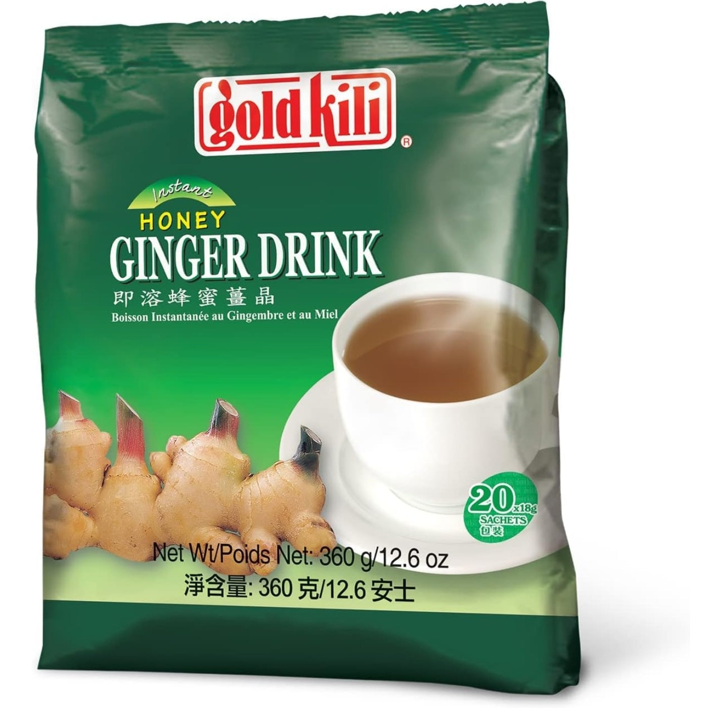 Gold Kili Instant Honey Ginger Drink 360g (20 Sachets)