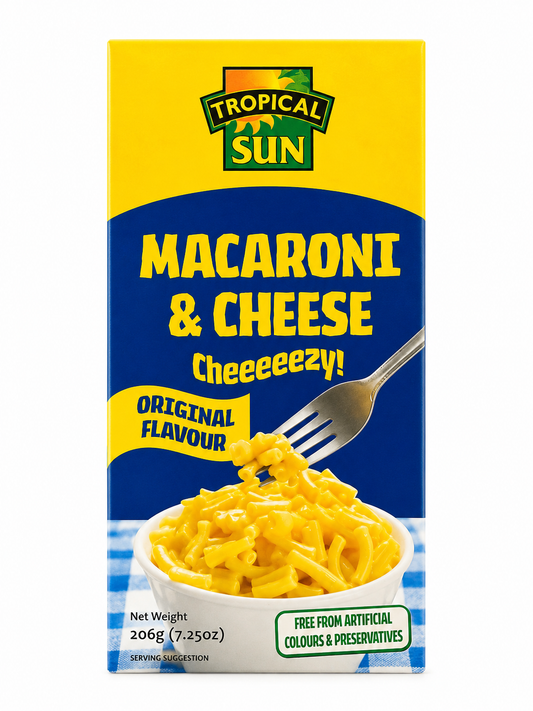 Tropical Sun Macaroni & Cheese Original Flavour 206g – Creamy Instant Pasta Meal