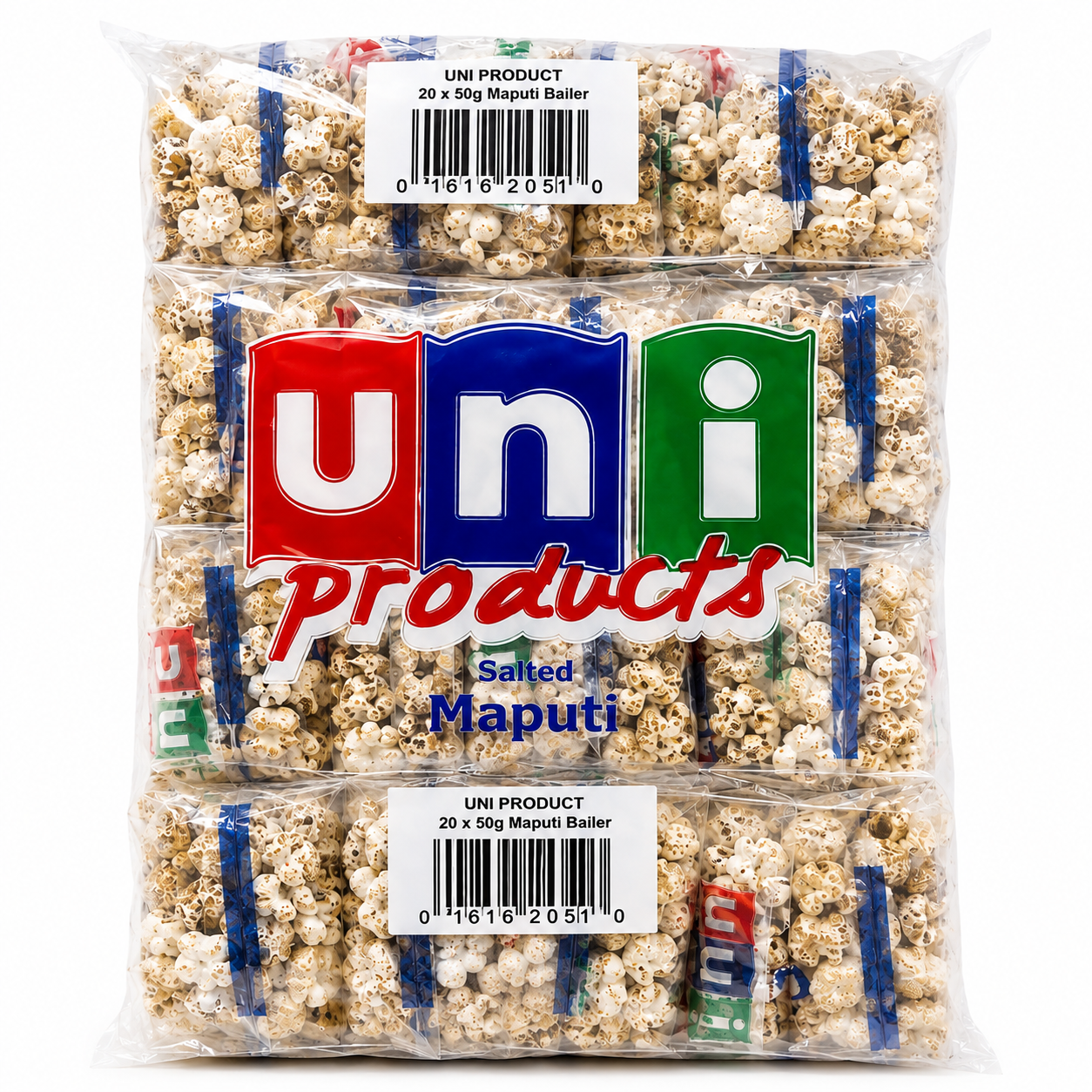 Uni Products Salted Maputi 20 x 50g | Toasted Puffed Maize Snack Multipack