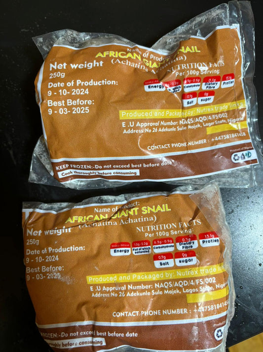 Frozen Jumbo Snail 250g (3-4pcs)
