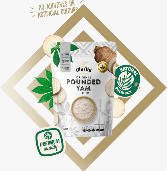 Olu Olu Original Pounded Yam Flour – 4kg | Premium Quality, Gluten-Free & Plant-Based