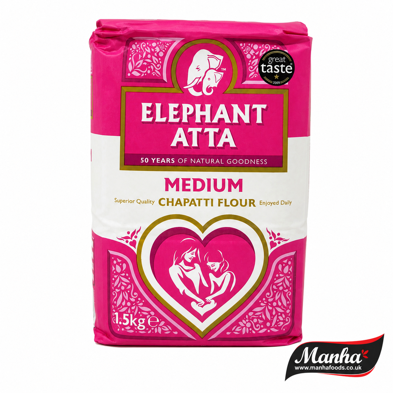 Elephant Atta Medium Chapatti Flour 1.5kg | Premium Whole Wheat Flour