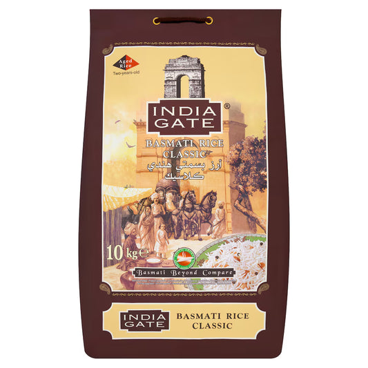 India Gate Extra Long Grain Classic Basmati Rice 10kg