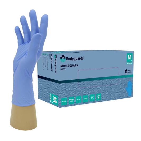blue nitrile disposable gloves
