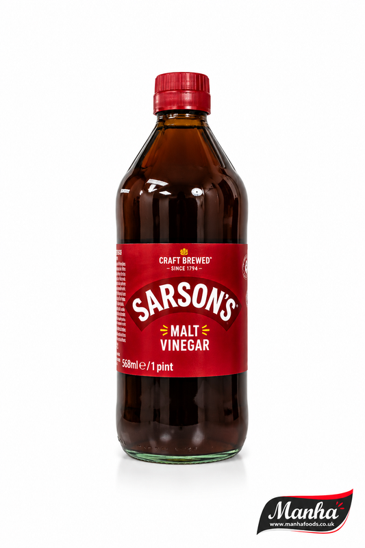Sarson's Malt Vinegar 568ml | Traditional British Malt Vinegar | Perfect for Fish & Chips | Manha Foods UK