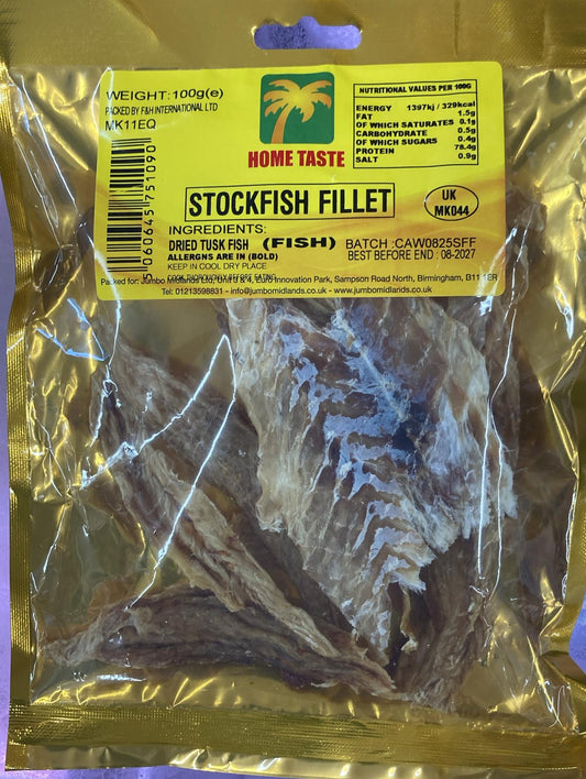 Stockfish Fillet 100g – Premium Dried Tusk Fish