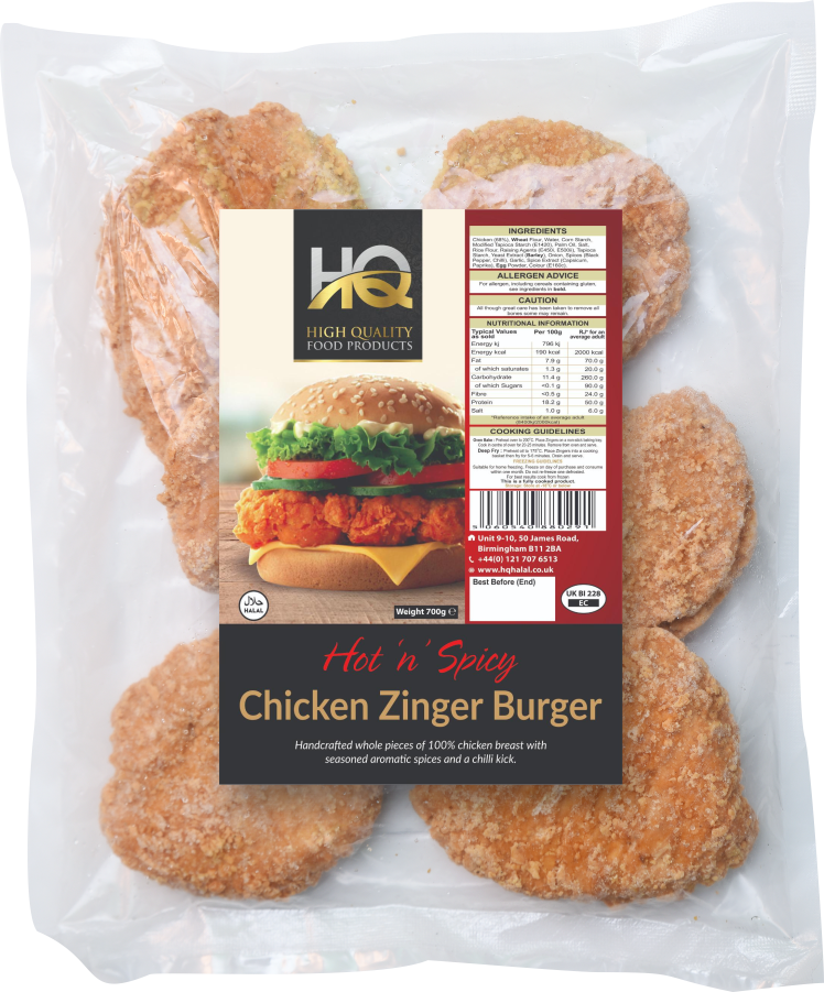 Hot N Spicy Chicken Zinger Burger 700g
