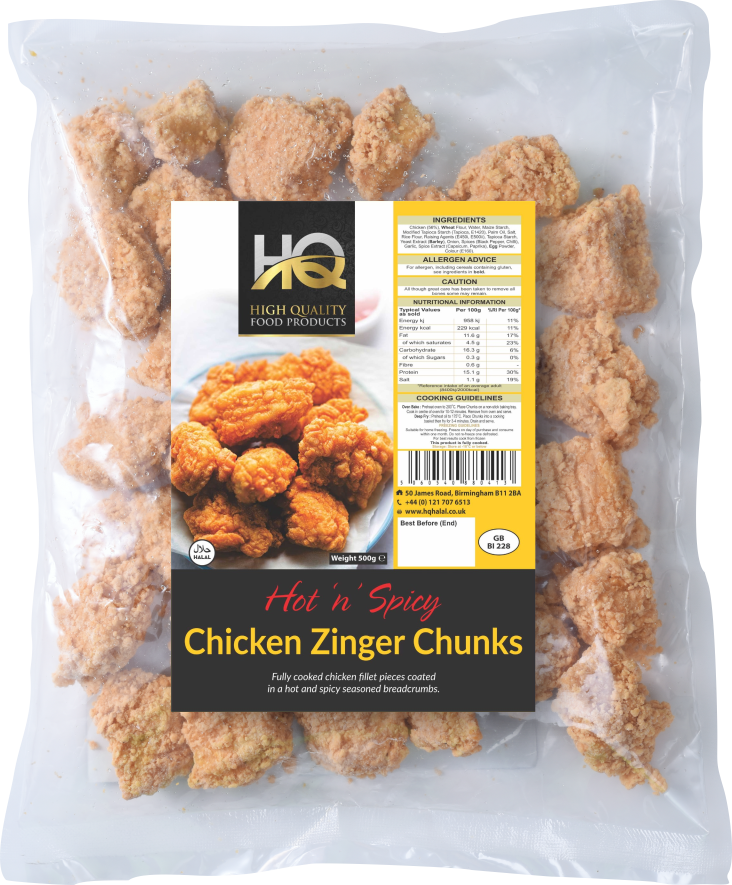 Hot N Spicy Chicken Chunks 500g